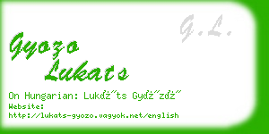 gyozo lukats business card